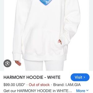 I.AM.GIA White Hoodie with Heart Graphic Brand new in sealed bag $99 retail